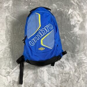 Umbro Backpack Bue Soccer Travel Daypack Commuter School Padded Embroidered Logo